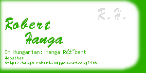 robert hanga business card